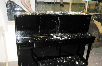 Water damaged piano
